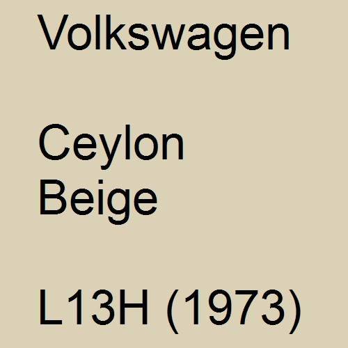 Volkswagen, Ceylon Beige, L13H (1973).